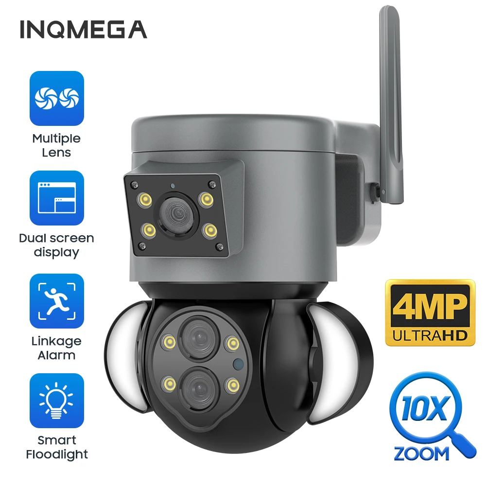 

INQMEGA 4MP 10X wifi HD Surveillance Camera PTZ Outdoor Security Protection Kamera Dome Human Detection camera