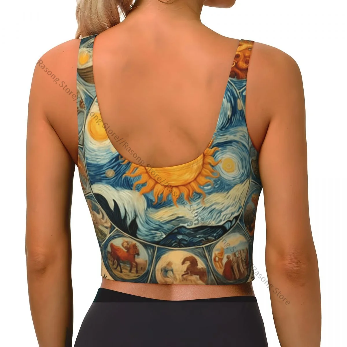 Sports Bra Women Running Yoga Clothes Vest Zodiac Of The Sun Horoscope Gathering Fitness Vest