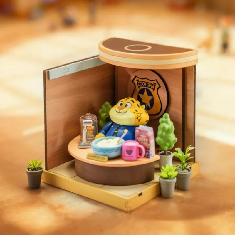 الأصلي Yuanye Fondjoy ديزني Zootopia لتقوم بها بنفسك البناء المشهد صندوق أعمى الجمعية لعبة مجسمة تحصيل الكرتون صندوق غامض ديكور