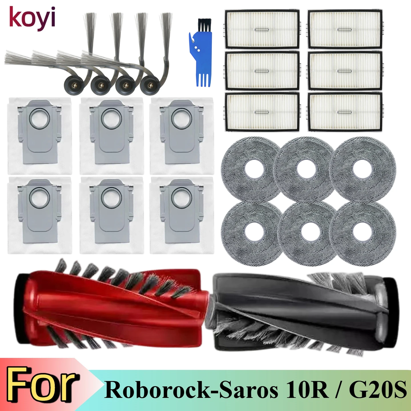 

Roborock Saros 10R/G20S ультра вакуумные детали робота основная роликовая боковая щетка фильтр швабра тканевый мешок для пыли аксессуары