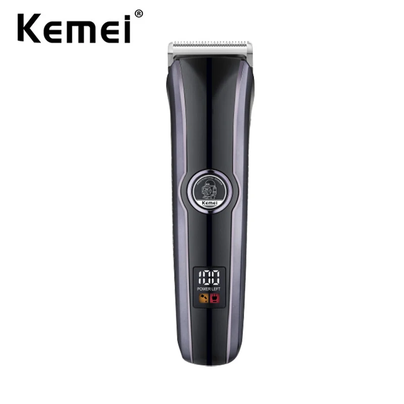 

Kemei Cordless Rechargeable Barber Hair Clipper USB Electric Salon Hair Trimmer Men Powerful Hair Cutting Machine LED Display