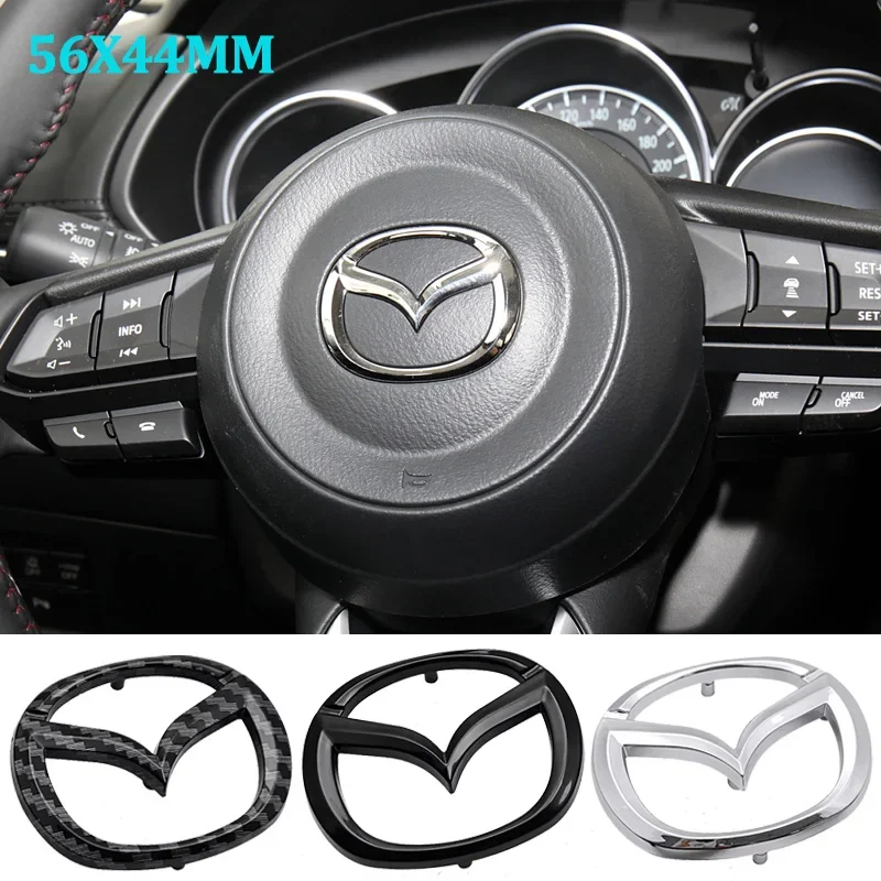 Insignia central para volante de coche ABS, 5,7 cm, 6,7 cm, para Mazda CX4 CX5 RX7 Atenza Axela 3 2 5 CX3 MX3 MX5 CX9 CX7 RX8 Protege Speed 6