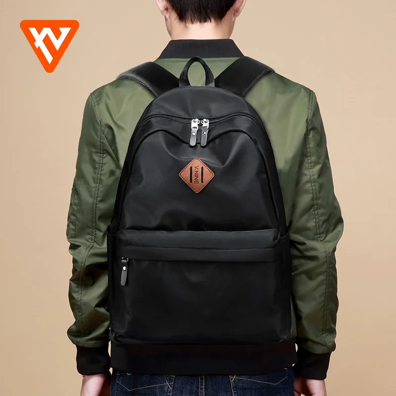 VNINE-mochila para estudiante de secundaria para hombre y mujer, morral sencillo, ligero, de gran capacidad para ordenador