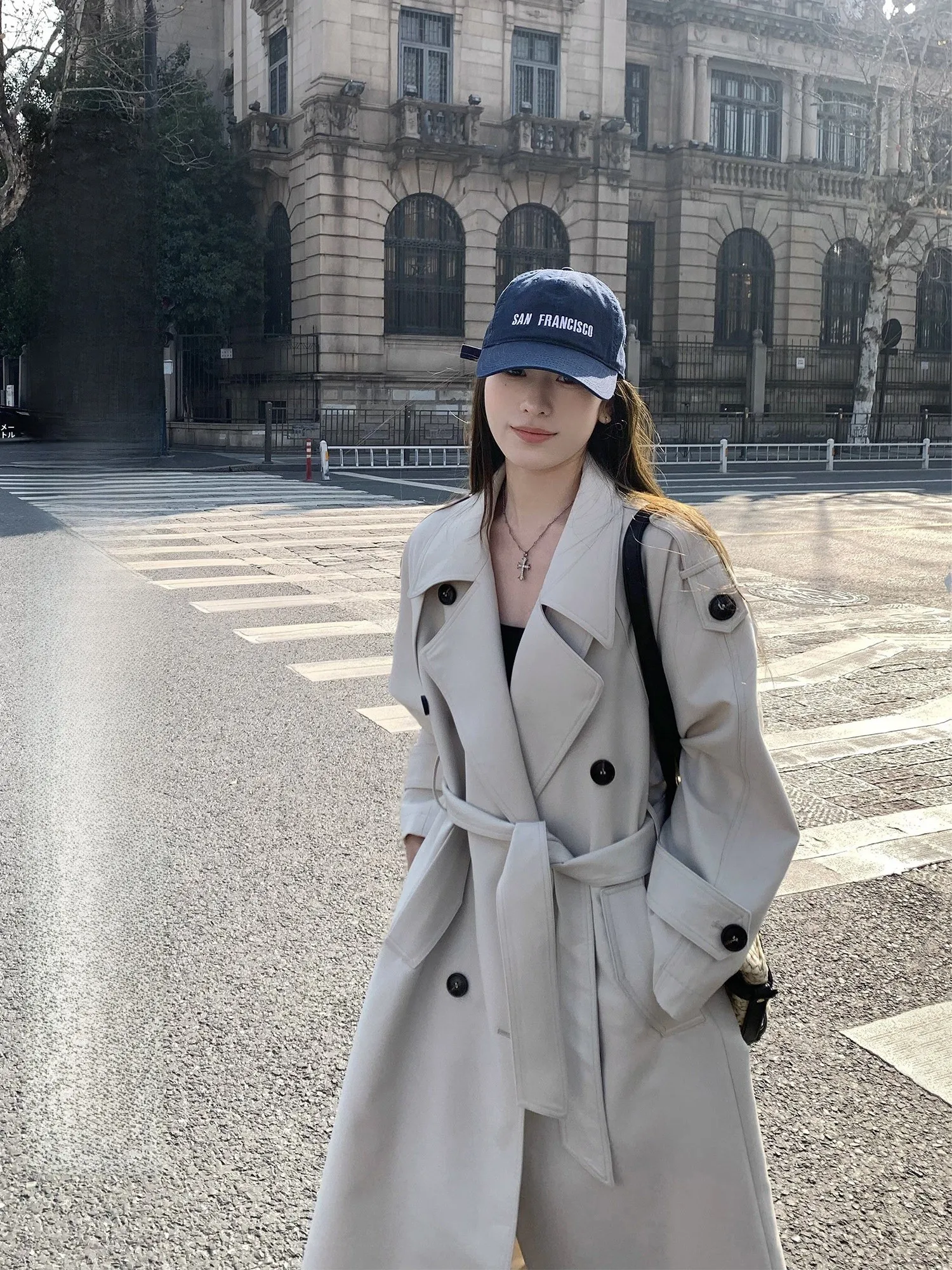 

Женская ветровка Hhi mat Lady Briti Sle белого цвета, весенне-осенняя, премиум-класса, средней длины, верхняя одежда