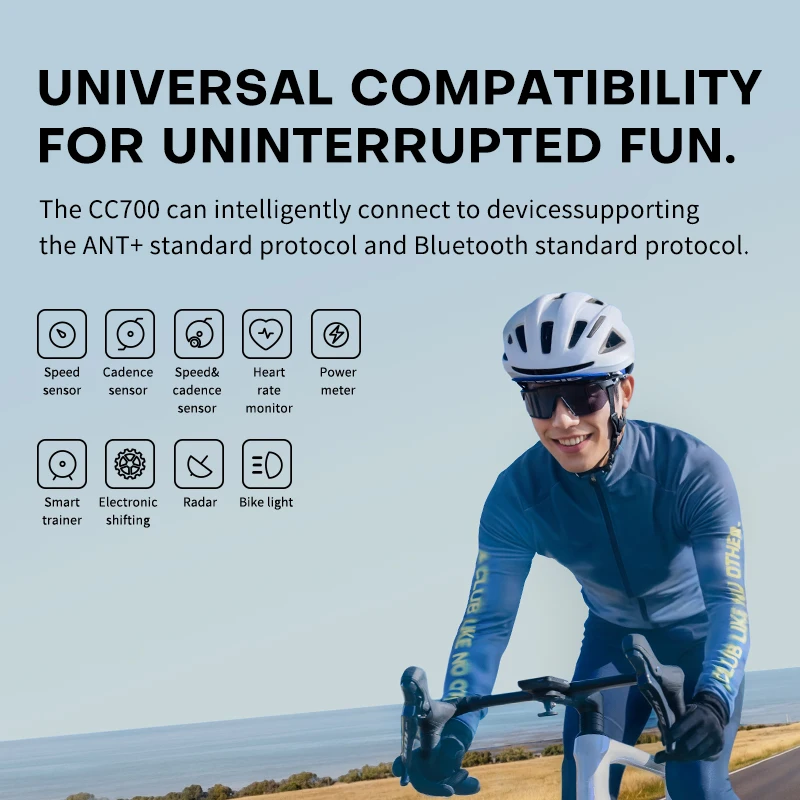 2.8Inch Color Screen GEOID CC700 GPS Bike Computer Route Navigation Bicycle Speedometer BLE WIFI ANT Waterproof Cycling Odometer