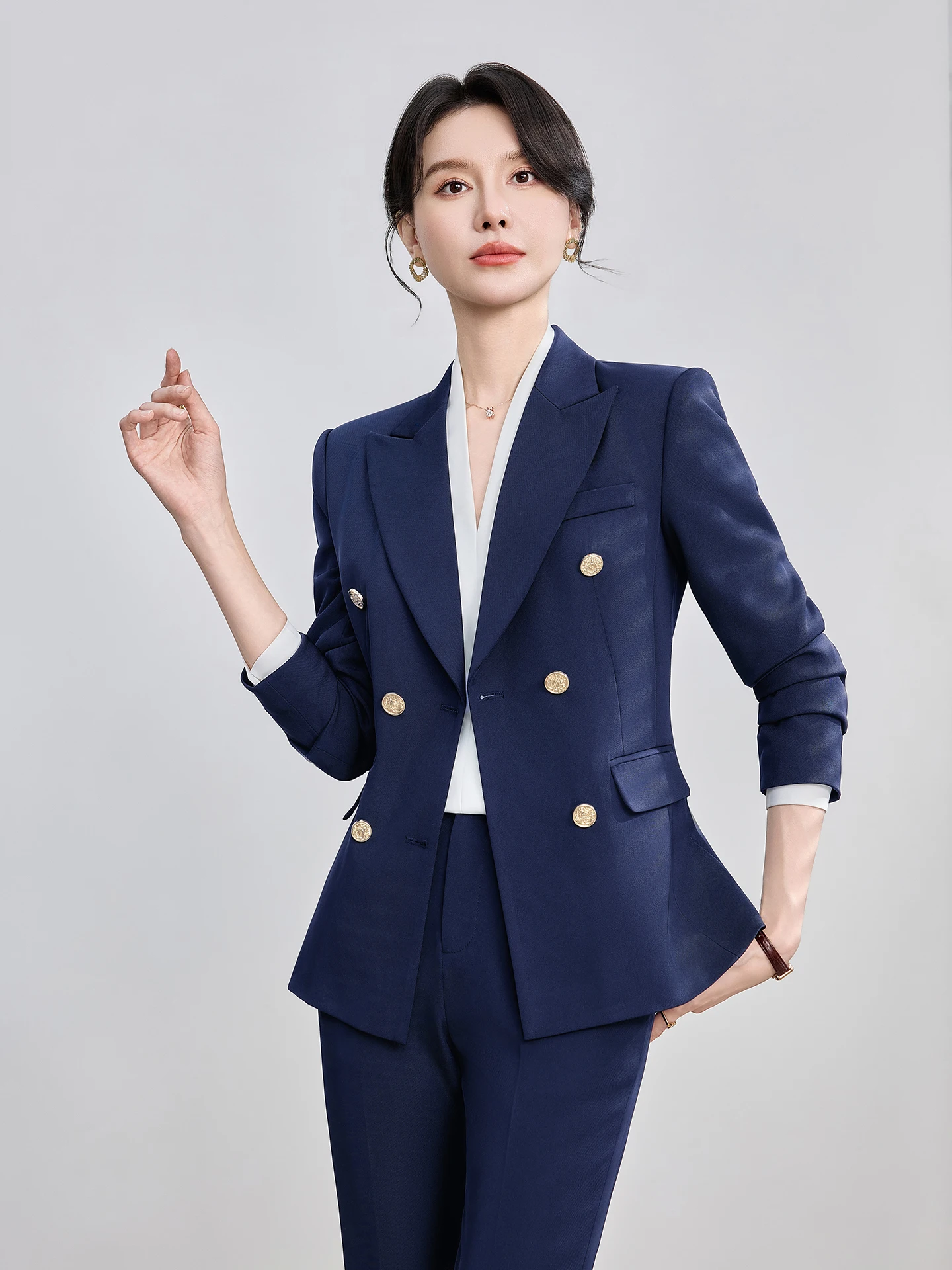 Black Suit Set for Women's Interview Professional Fashion Slimming No Ironing Government Civil Servant Formal Wear