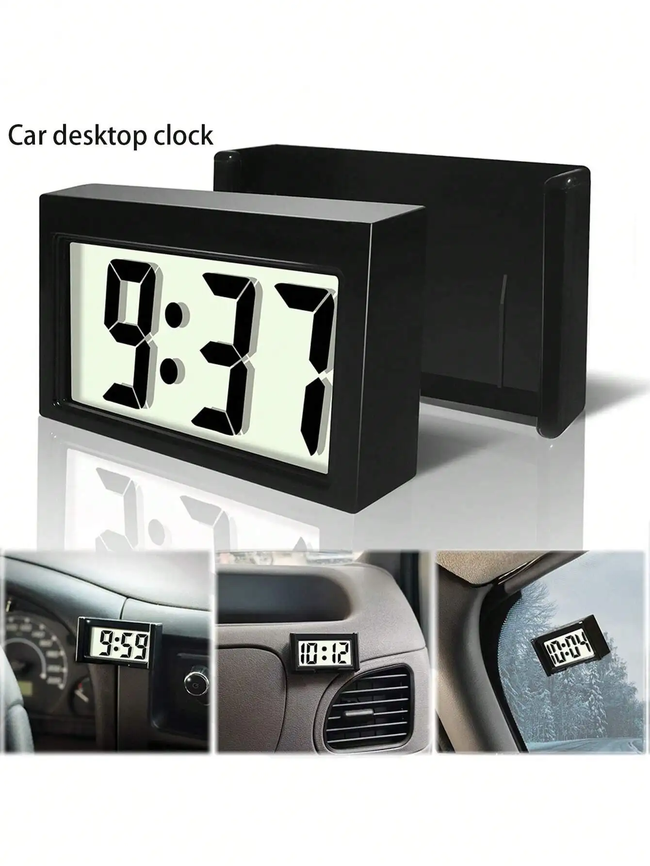 

Car Dashboard Digital Clock, Vehicle Adhesive Clock With Jumbo LCD Time & Day Display Retro jordan Totoro clock Battery clock