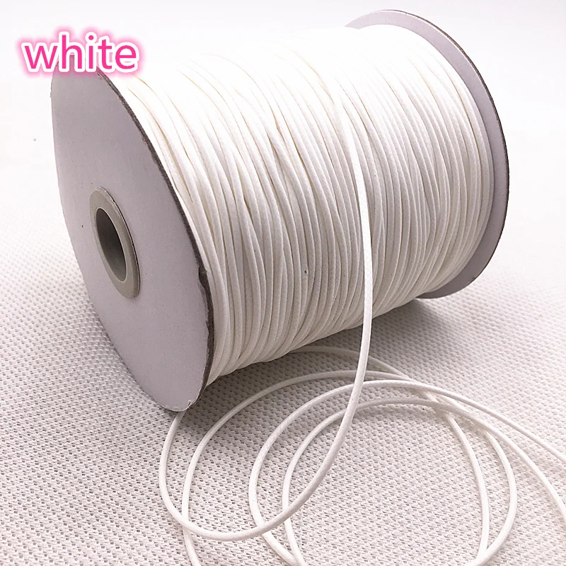 10Meters/lot 1mm 1.5mm Waxed Cotton Cord Waxed Thread Cord String Strap Necklace Rope Beads for Jewelry Making Diy