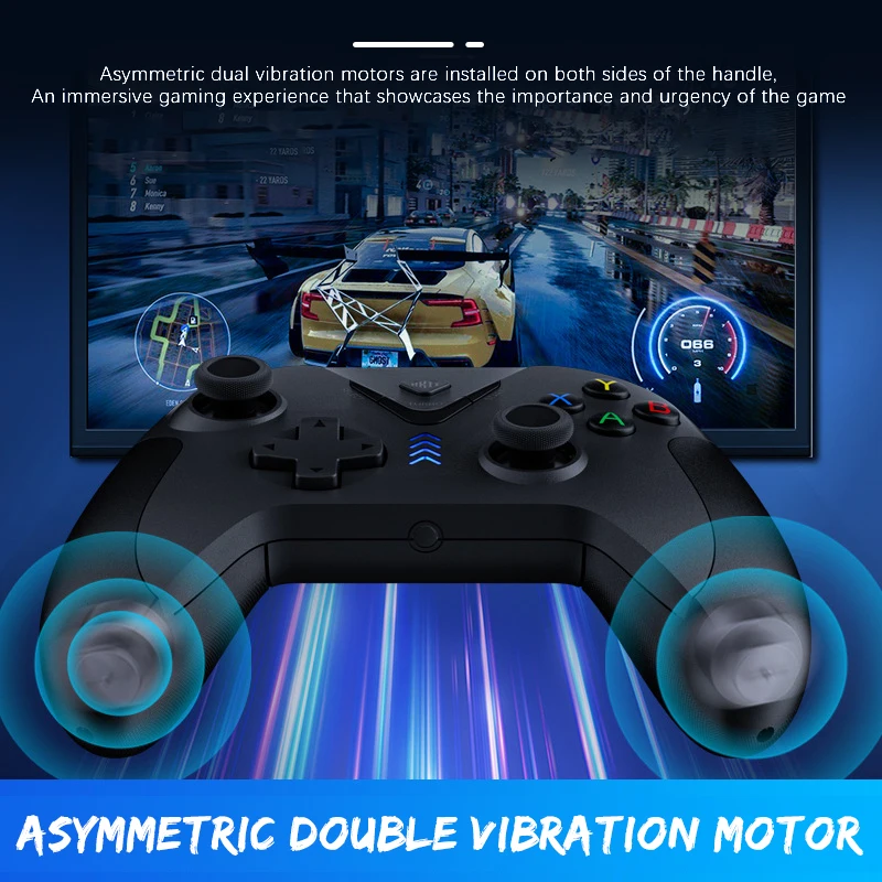 Neuer kabel gebundener Game controller Dual Hall Linear Trigger geeignet für PC Android Smart TV PS3 somatos ensor ischen Vibration Game Controller