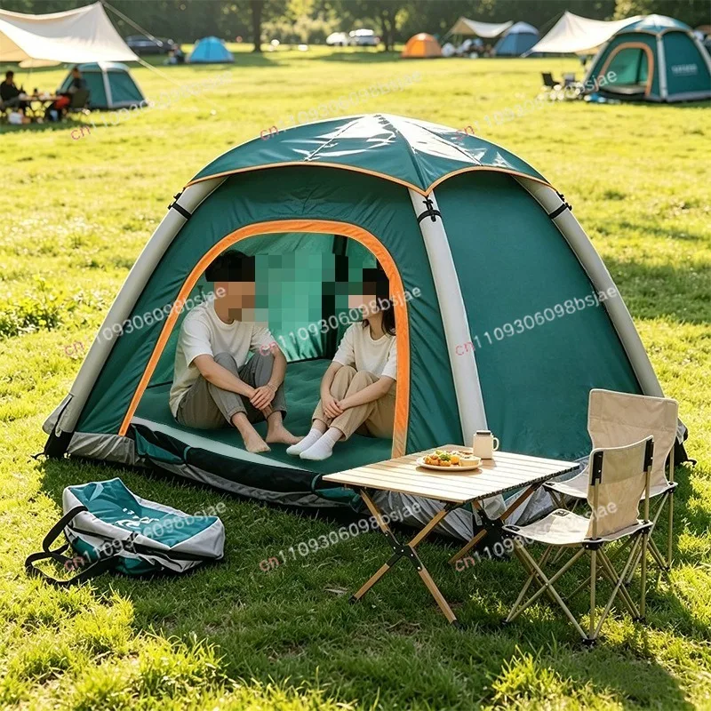 Inflatable tent outdoor portable folding camping overnight beach camping 2-3 people rainproof new model