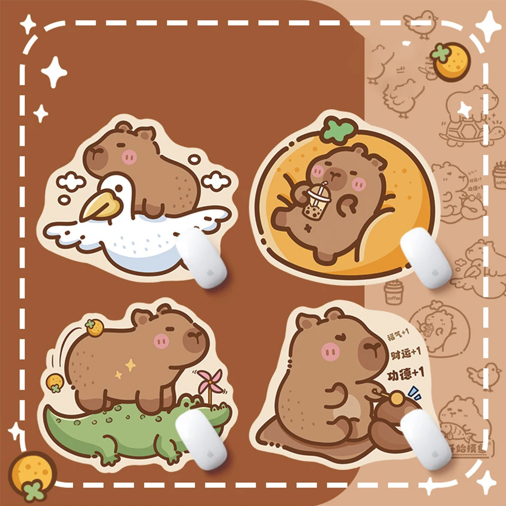 

Cute Rubber Capybara Mouse Mat Non-slip Soft Cartoon Mouse Pad Non-slip Desk Pads