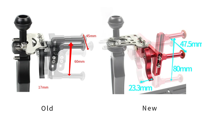 Einstellbare Shutter Trigger Rod Tauchen Kamera Ständer Adapter für TG6 5 Sony RX 100 SLR Kamera Gehäuse Verlängerung Stange Unterwasser Tablett – Detail 30