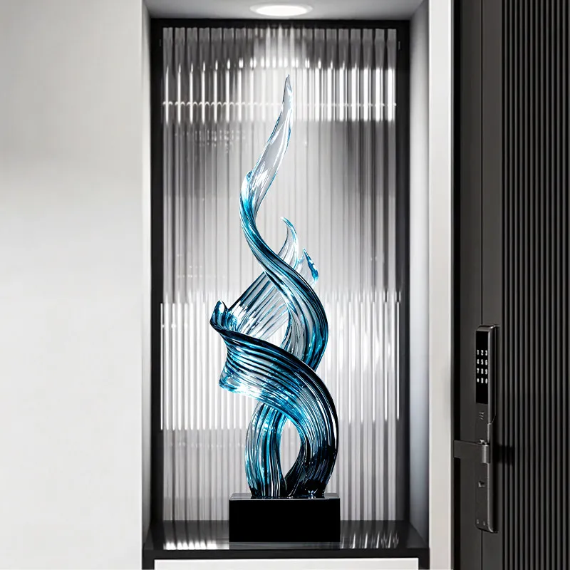 Home Decor,Wind and Water Rising Sculpture Ornaments,Living Room Entrance TV Cabinets Are Creating Scenery,Art Decoration Gift