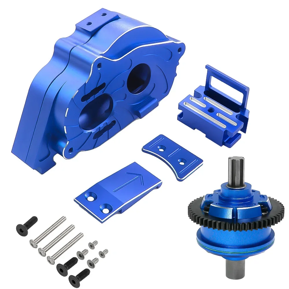 Metal Center Gearbox and Differential Set for Arrma 1/10 Kraton Outcast 4S V2 BLX 1/8 Mojave 4S BLX Upgrade Parts Accessories