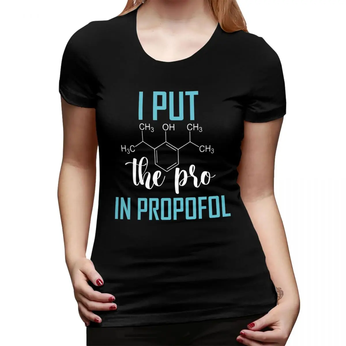 

ANESTHESIA Pro In Propofol T-Shirt for Women O-Neck Streetwear T Shirts Women's Tees Short Summer Clothes Tops