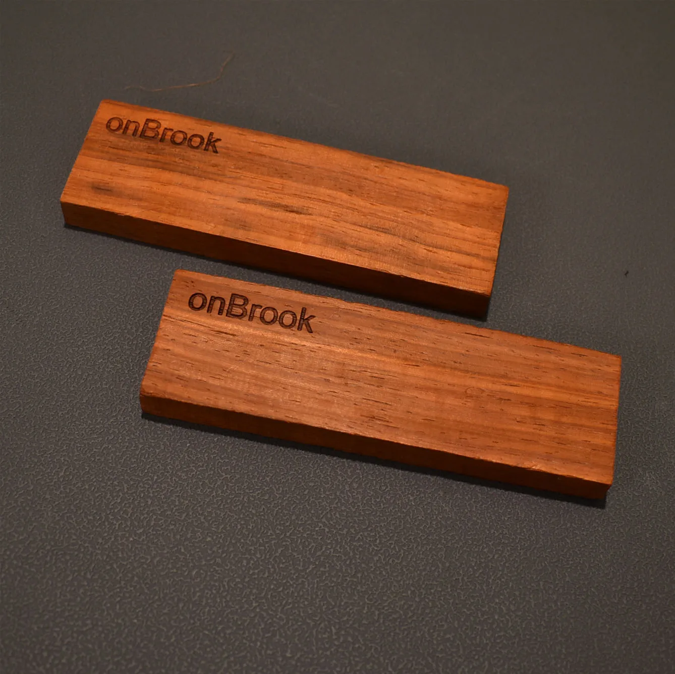 onBrook Natural Wood Knife Scales - Exotic Wood Knife Handle Scales - Knife Makers Material - 3/8 x 1 9/16 x 4 3/4 Inches - 2 Pa