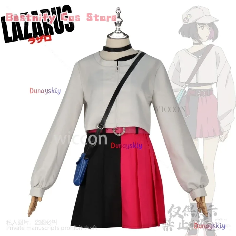 CosplayNew Anime Lazarus Cosplay Elena Costume Short Top Dress Choker Lolita Wig For Girls Woman Halloween Christmas Party Cospl