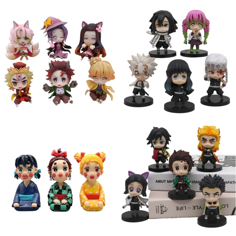 

Demon Slayer Kamado Nezuko Models Kamado Tanjirou Hashibira Inosuke Anime Peripherals Home Desktop Ornaments Holiday Gift Toys