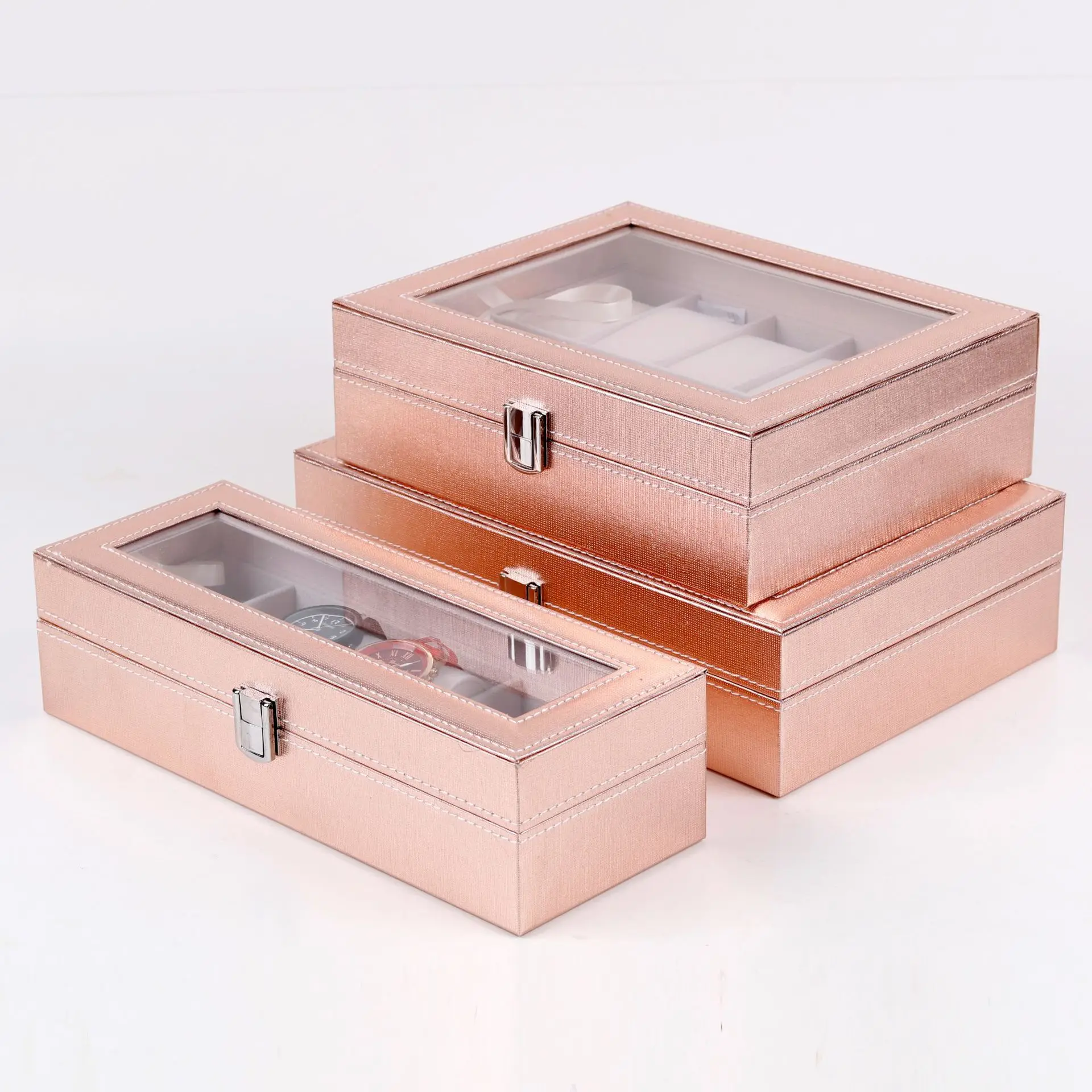 Watch Box Organizer for Men Women 6/10/12Girds Watch Case Jewelry Storage Leather Watch Display  Personalized For Best Gifts