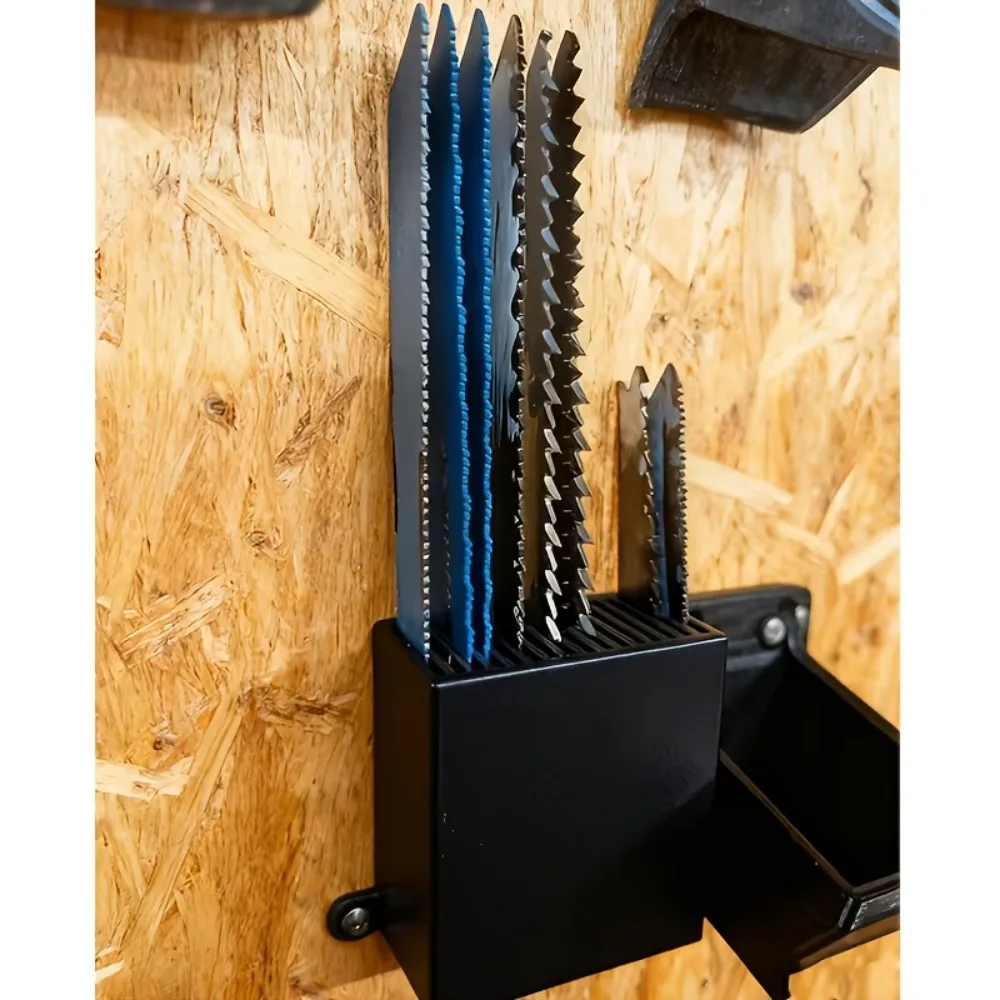 Anti-Tilt Plastic Wall Tool Storage Box, Bow Saw Blade Organizer Ideal for DIY Crafters & Home Workshop Accessories