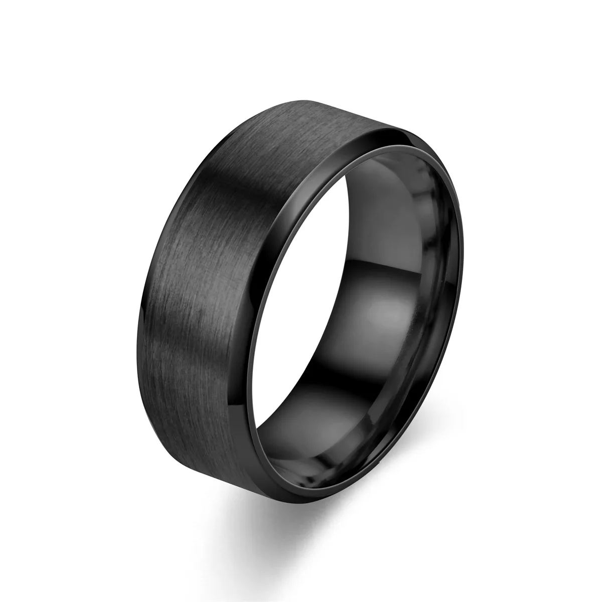 3 Colors Classic 8mm Tungsten Mens Ring Surface Brushed Stainless Steel Ring for Women Wedding Band Couples Jewelry Accessories