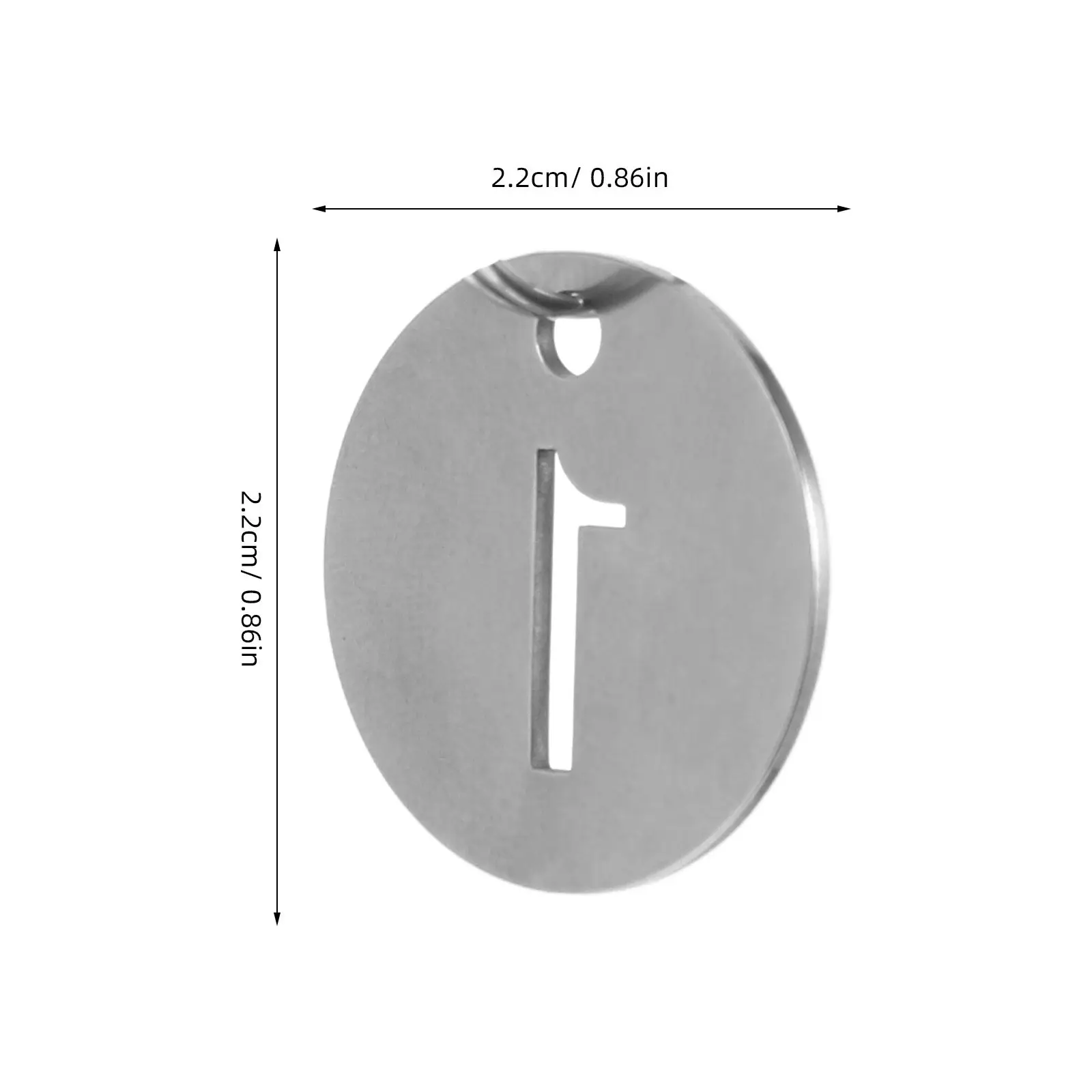 10Pcs Number Tags Stainless Steel Key Label Hollow Round Metal Numbered Keychain Identifiers for Dormitory Locks