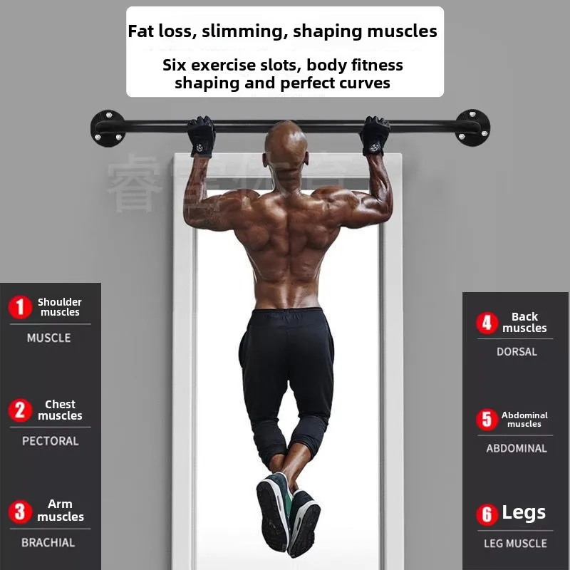 

Wall Perforation Door Frame Pull Up Indoor Arm Strength Fitness Equipment Fixed Horizontal Bar