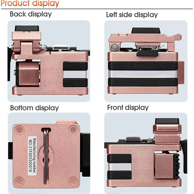 COMPTYCO AUA-X2 High Precision Fiber Cleaver with Waste Fiber Box,FTTH Fiber Optic Cold Connection Hot Melt Cable Cutter Tools