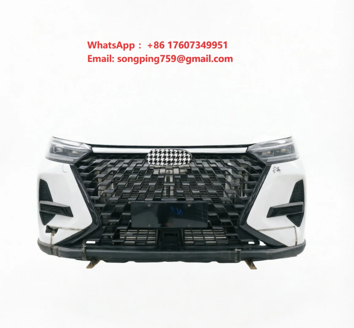 For Chery Tiggo 8 Genuine Used Nosecut Front Bumper Assembly LED Headlamp Center Grille Fenghua Brand 1 Year Warranty Bolt-On