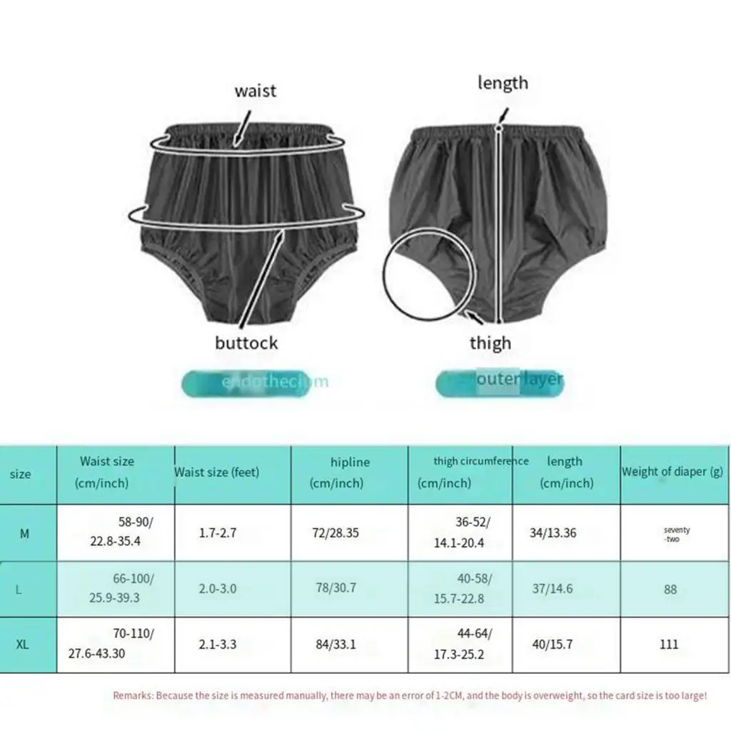 غطاء حفاضات من القماش المقاوم للتسرب للبالغين للرجال والنساء، قابل للغسل وإعادة الاستخدام #6