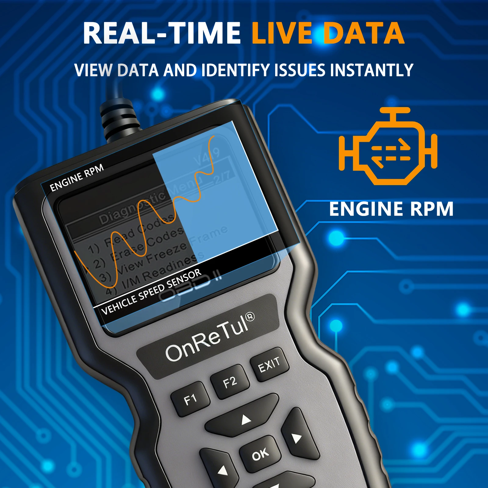 أحدث قارئ رمز الماسح الضوئي Obd2 لعام 2025، أداة الماسح الضوئي لأخطأ محرك السيارة، أداة المسح التشخيصي، قراءة ومسح جميع الرموز الخطأ لمركبات بروتوكول Obdii/Eobd بعد عام 1996، لا يتطلب بطارية