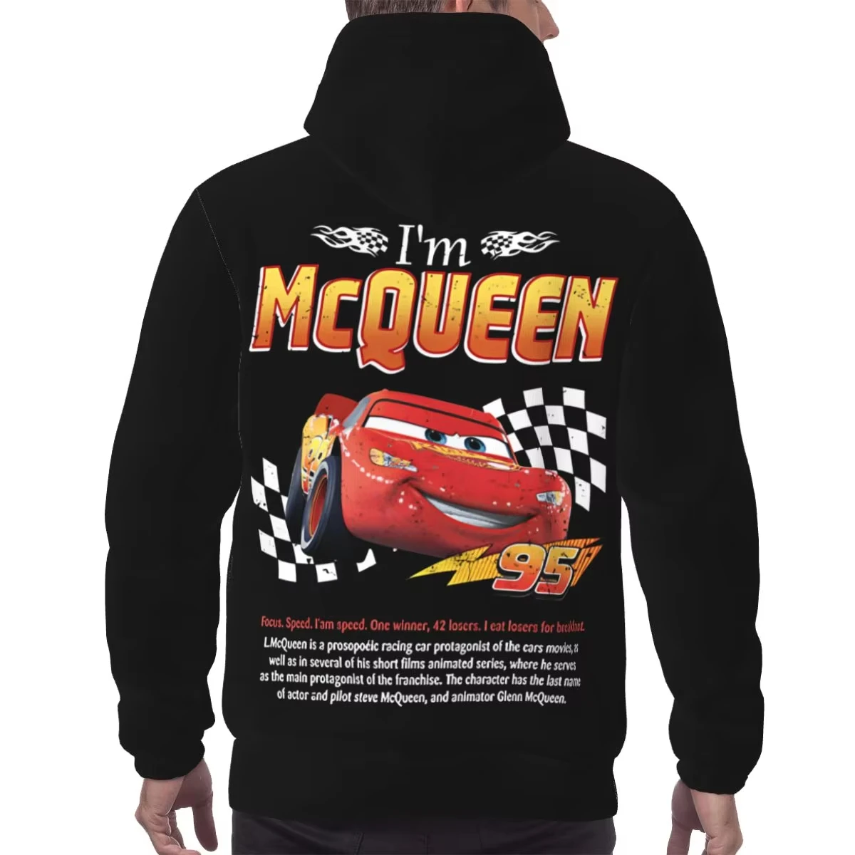 Men Women I\'m Lightning Mcqueen Car sally couple Hoodie Hooded Collar Hoodies Pullover Sweatshirts Long Sleeve Shirts