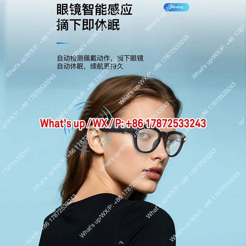 Smart glasses 800w high-definition camera and video recording, motion stabilization, real-time translation, Bluetooth glasses