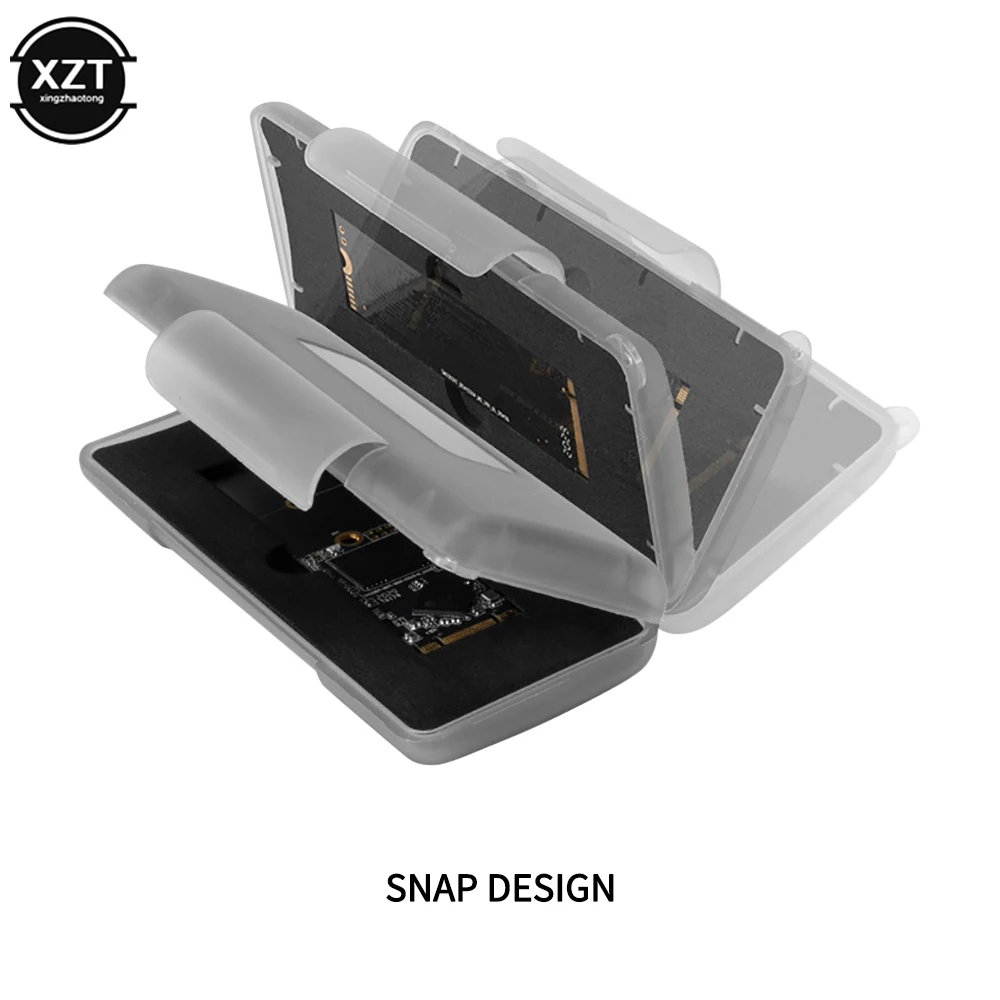 M2 2280 SSD Plastic Case Anti-static Storage Box Memory Holder Protection for 6 x M.2 NVME 2280 Solid State Drive Waterproof