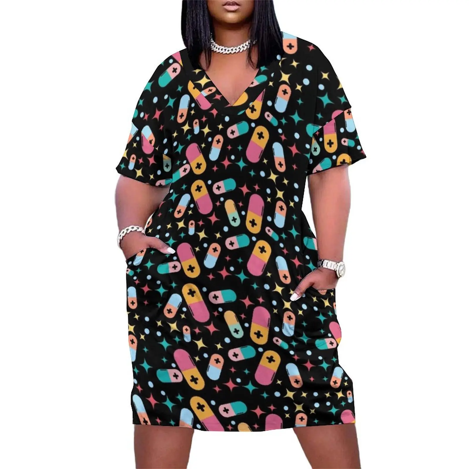 

Pharmacy Technician Fancy pills cute pills Loose Pocket Dress dress party night women's dresses luxury