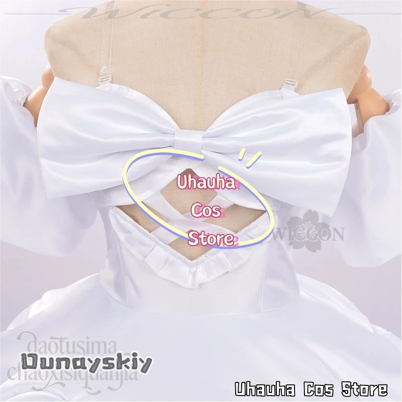 CR7.8*Zombie Stage Alien Stage Cosplay Sua New Idol Stage Performance Outfit White Elegant Dress Sweet Lolita 3D Mask Halloween view 6