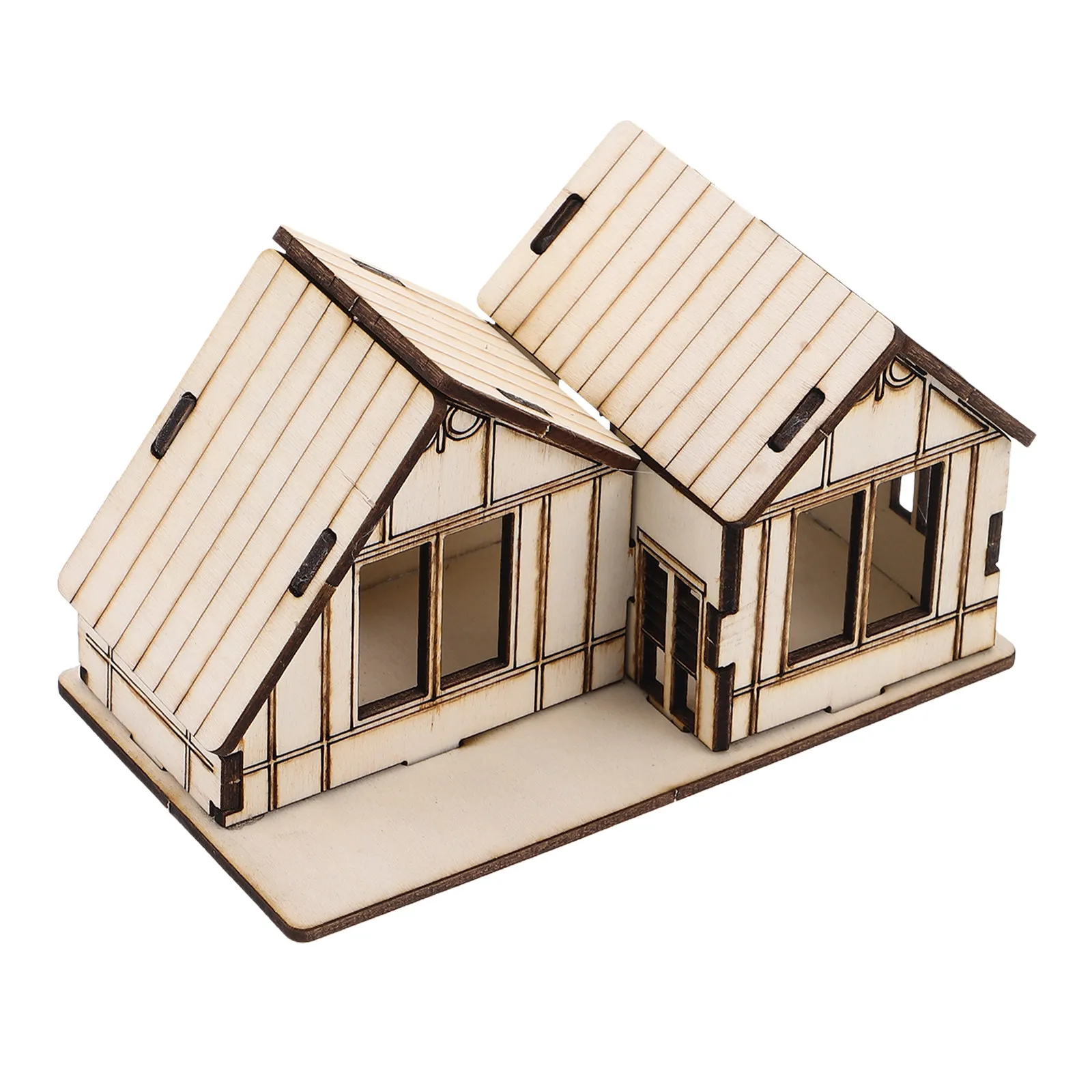 

Деревянный домик-пазл: мини-набор для творчества, развивающие украшения для вечеринок, миниатюрные наборы для строительства песочниц для развития детской креативности