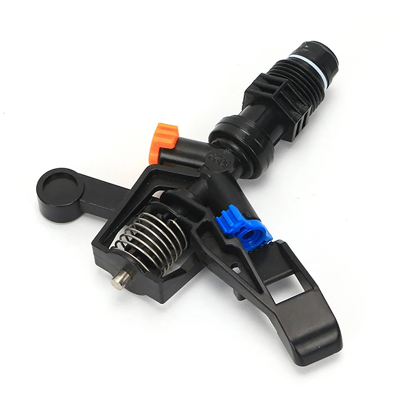 การเกษตรพลาสติก Rocker หัวฉีดชลประทานสนามหญ้า Sprinkler 1/2 นิ้วตัวเชื่อมต่อชายสวนรดน้ําสปริงเกลอร์หมุน