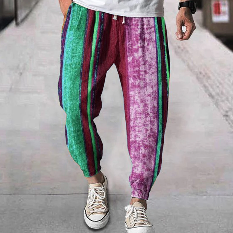 14 year men's trendy new cropped pants, straight leg pants, wide leg pants, leggings, fashionable short men's sets