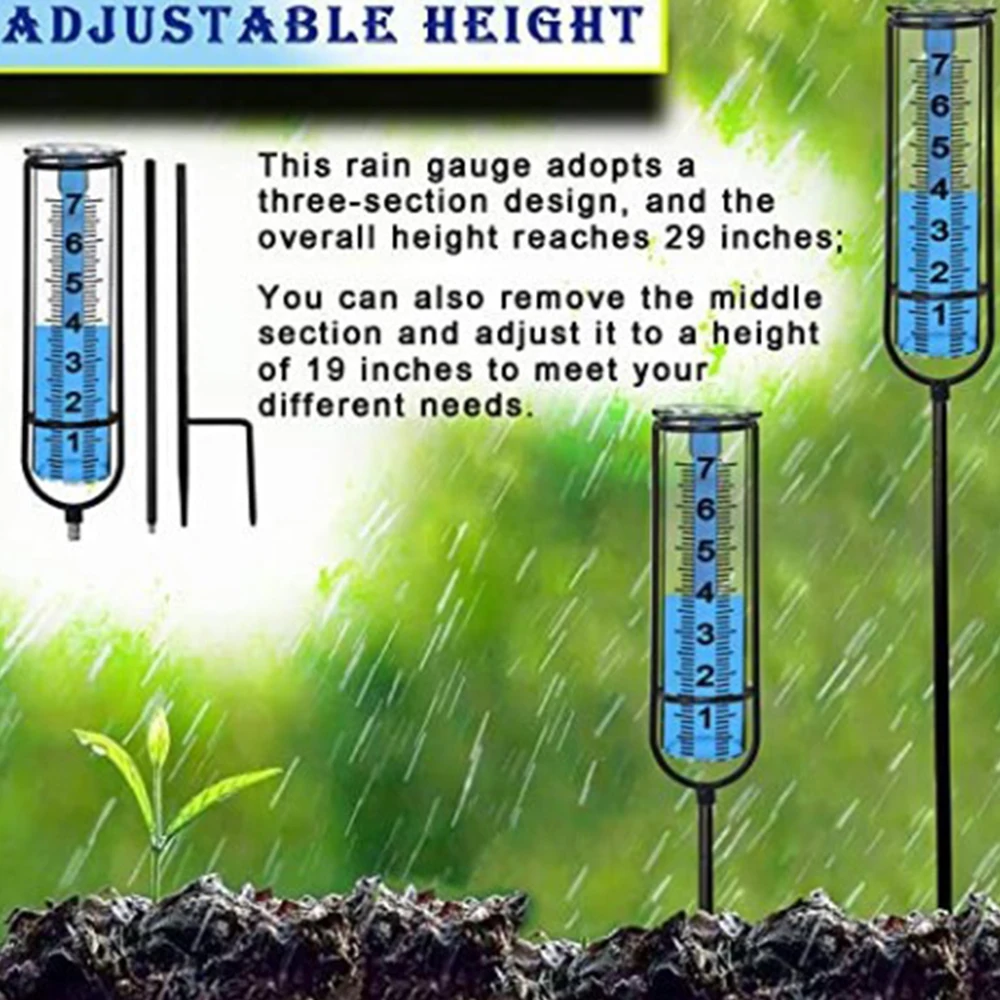 Medidor de agua de lluvia de plástico para exteriores, fácil instalación, medidor para Patios