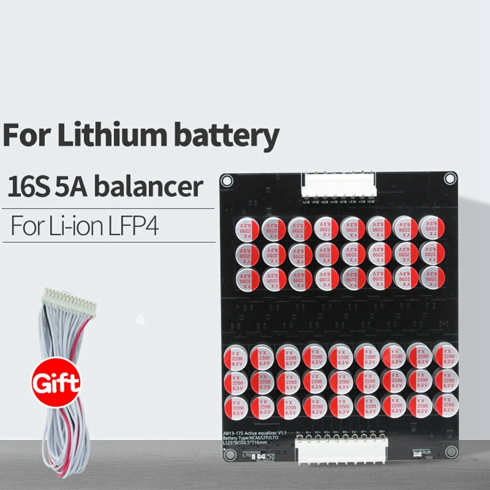 16S 5A Balance Li-Ion Lifepo4 Lto Active Lithium Battery Equalizer Balancer Plate Capacitor 48V 60V 16S