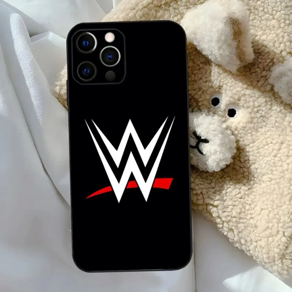 WWE The S-Shield   Phone Case For Apple iPhone 15,14,13,12,11,Pro,X,XS,Max,XR,Plus,Mini Soft Black Cover