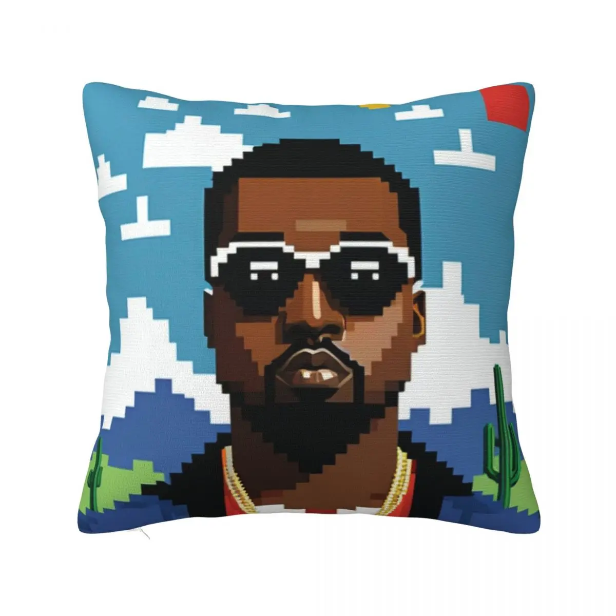 YE PIXEL Kanye West Pillowcase Double-sided Printing Polyester Cushion Cover Throw Pillow Case Cover Home Zipper 45X45cm