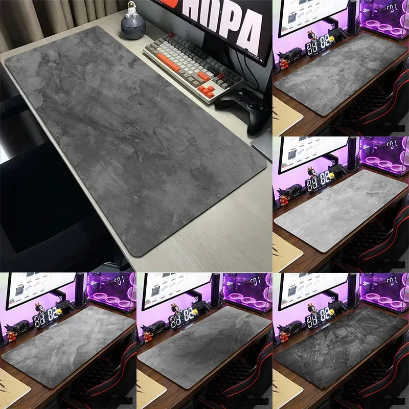대형 데스크 매트 오버록 마우스 패드 XXL 데스크탑 키보드 데스크 매트 그레이 시리즈 게이밍 오피스 마우스 패드 노트북 컴퓨터 카펫