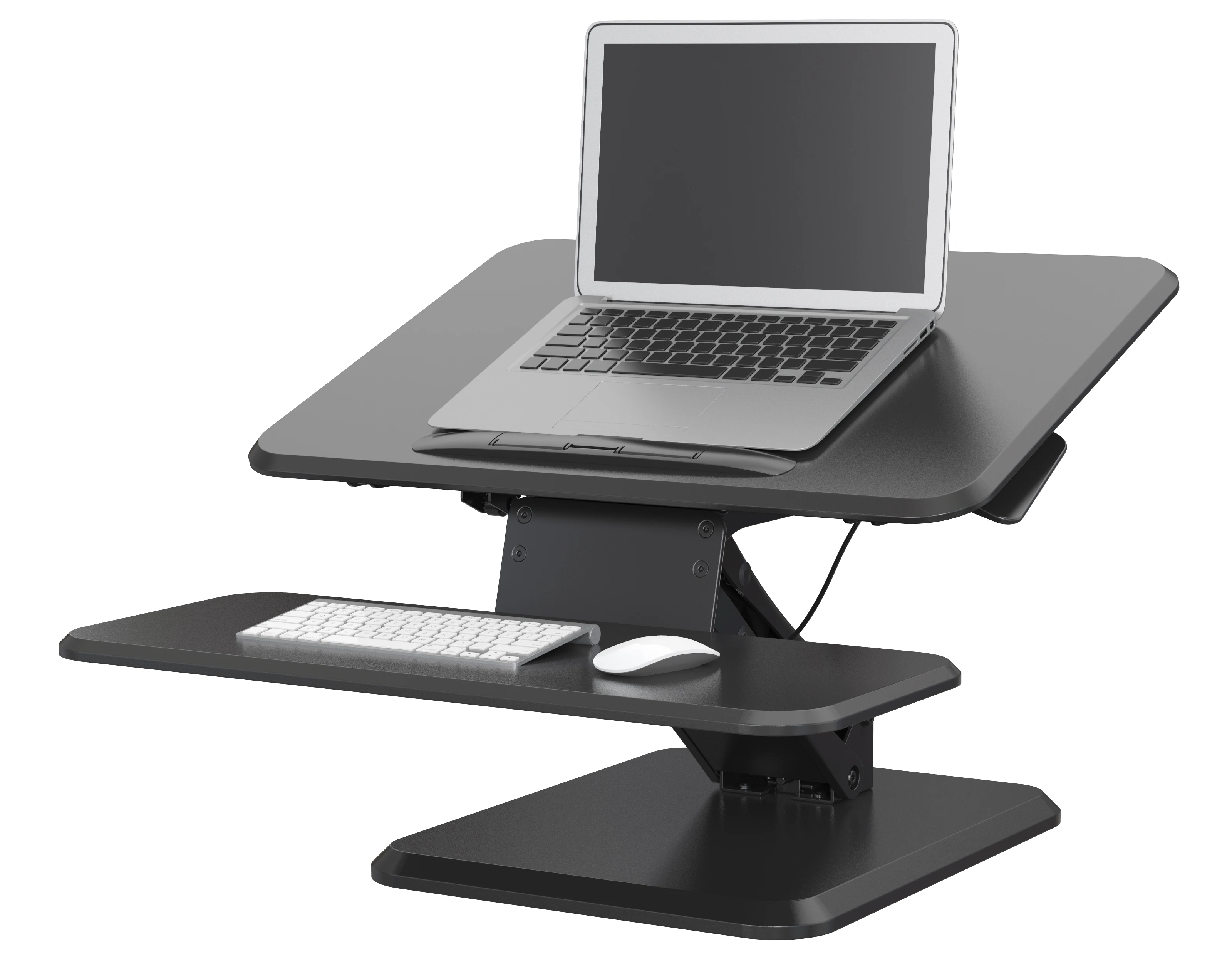 V-mounts Black Gas Spring 0°~60° Desktop Flip Height Adjustable Laptop Desk Converter Weight Capacity 10kg/22lbs VM-SD05B