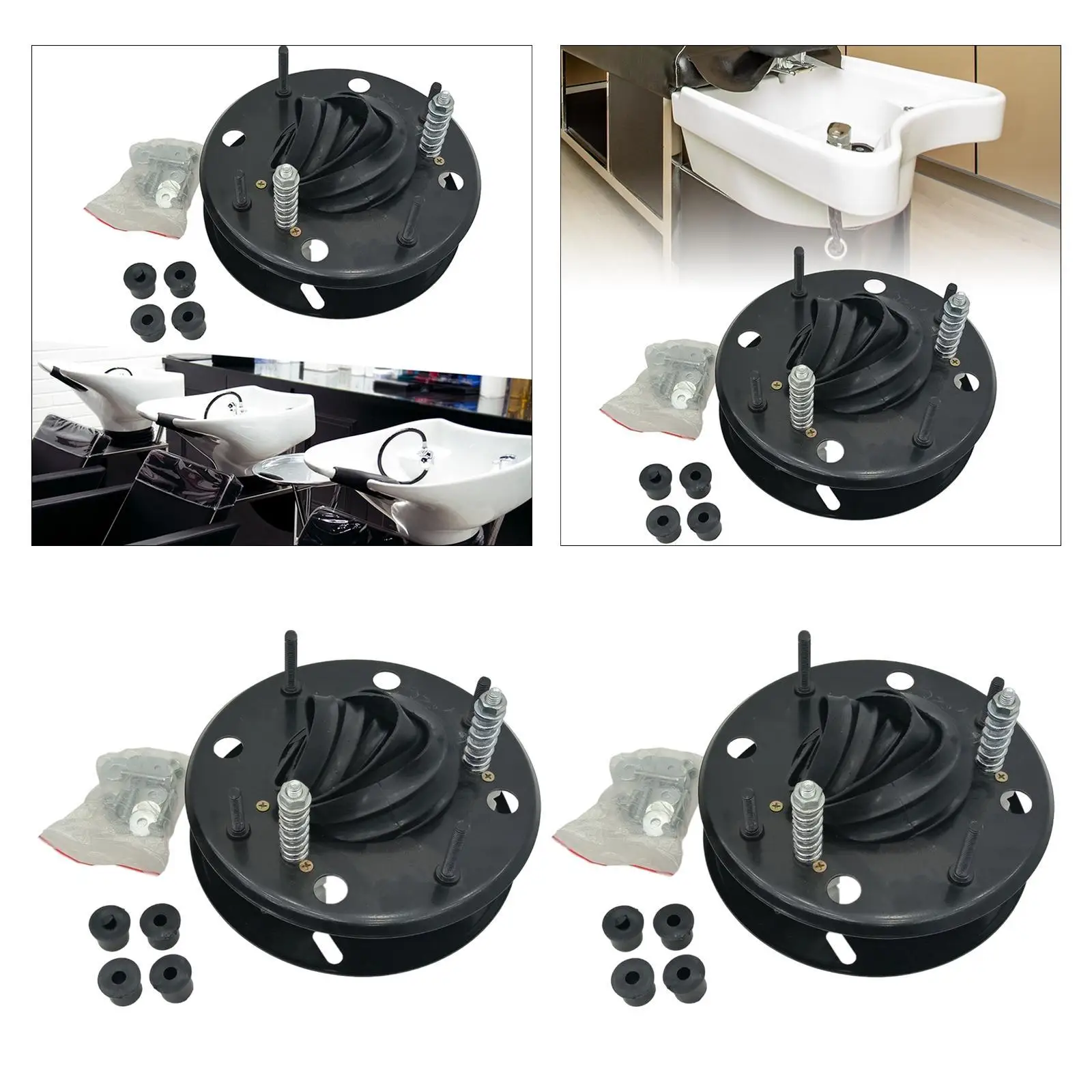 Shampoo Bowl Tilt Mechanism Easy to Install 21cm Diameter for Deep Wash Basin Move Forward and Backward Commercial Use Hair Shop