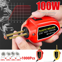 Classy-Portable Mini Hot Staplers Plastic Welding Machine Car Bumper Repair Kit Handheld Kit Auto Dents Repair EU Plug Red Reusa