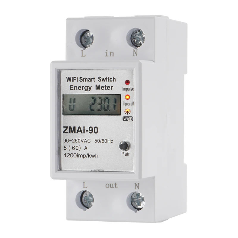 Imagem -02 - Tuya Medidor de Energia Bidirecional Inteligente Fotovoltaica Solar na Rede Medidor Bidirecional Protetor Multifuncional Monitor de Energia 110v 240v Wi-fi