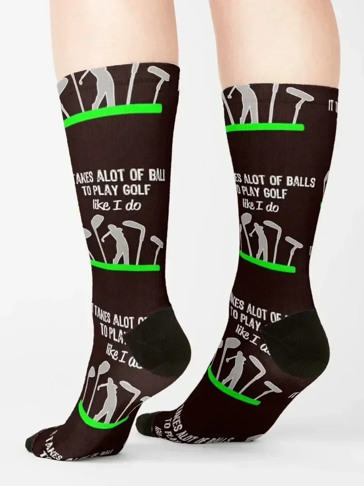 Funny Mens & Boys Golf Gift It Takes a Lot of Balls to Play Like I do! Socks Toe sports Girl'S Socks Men's