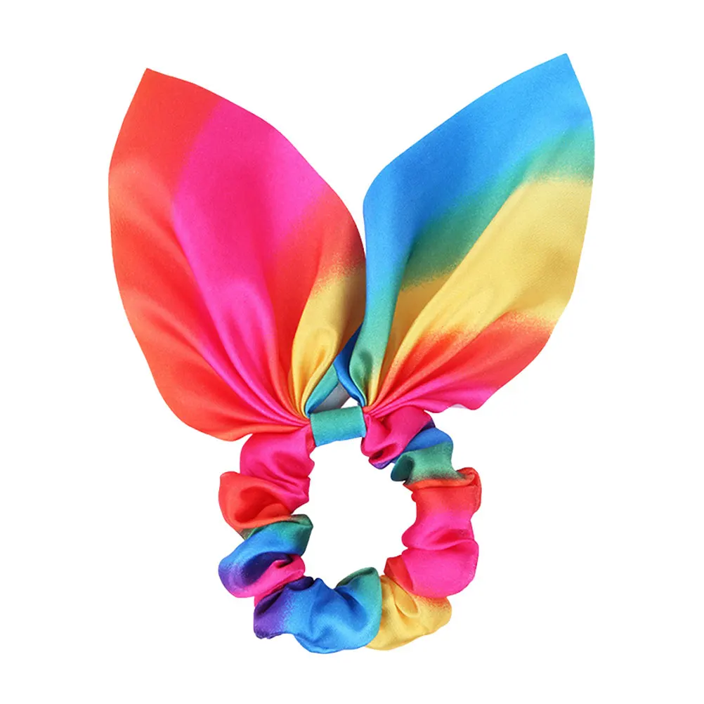 

2Pcs Rabbit Ear Hair Ties Elastic Ponytail Holders Cloth Ropes Accessories Women Daily Stylish Gifts Hairstyle Tools